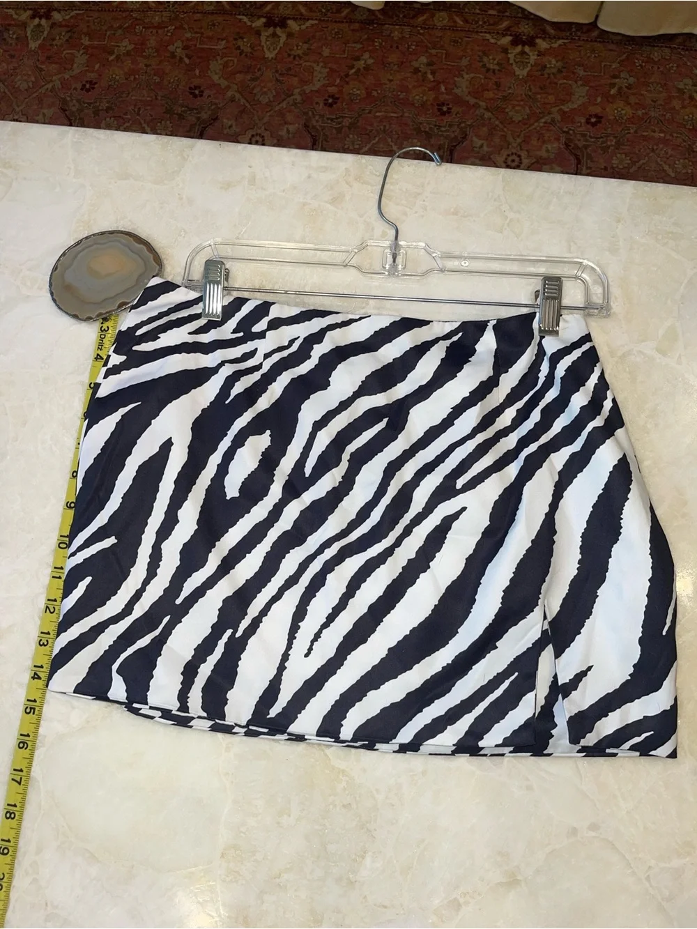 Tiger Mist Zebra Print Mini Skirt - Black & White - Picture 7 of 11